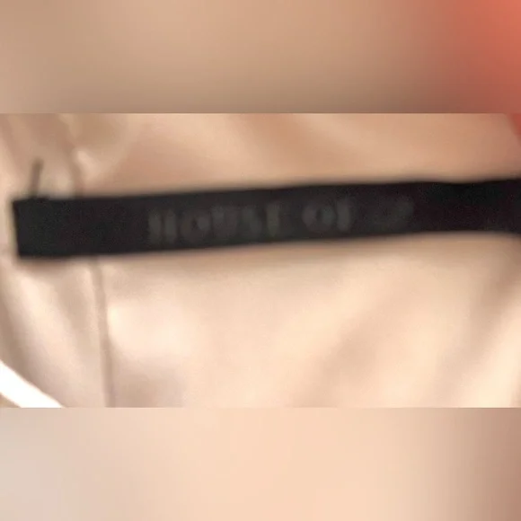 House of CB satin & crystal bodycon dress in champagne, ASO Cassie Euphoria Prom - Picture 10 of 11